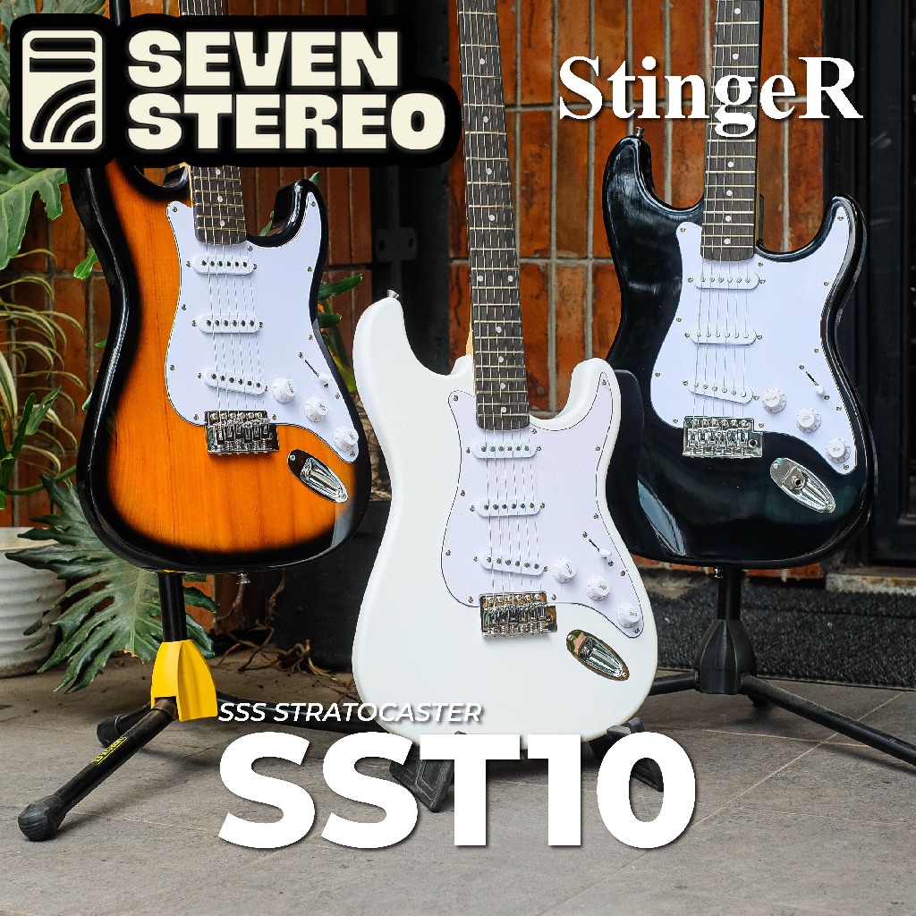 Jual Stinger SST10 Stratocaster Model Electric Guitar | Shopee Indonesia