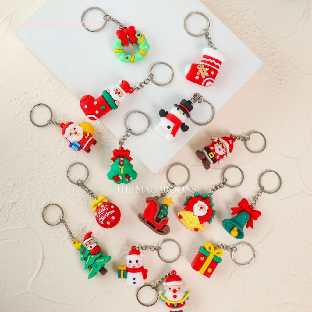 Jual Gantungan Kunci Natal Santa Claus Candy Cane Rusa / Christmas ...