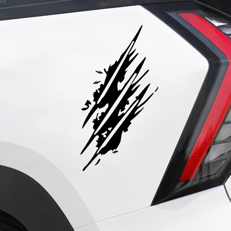 Jual Stiker Cutting Mobil Pola Cakaran Hewan Buas Kartun Kreatif Tahan ...
