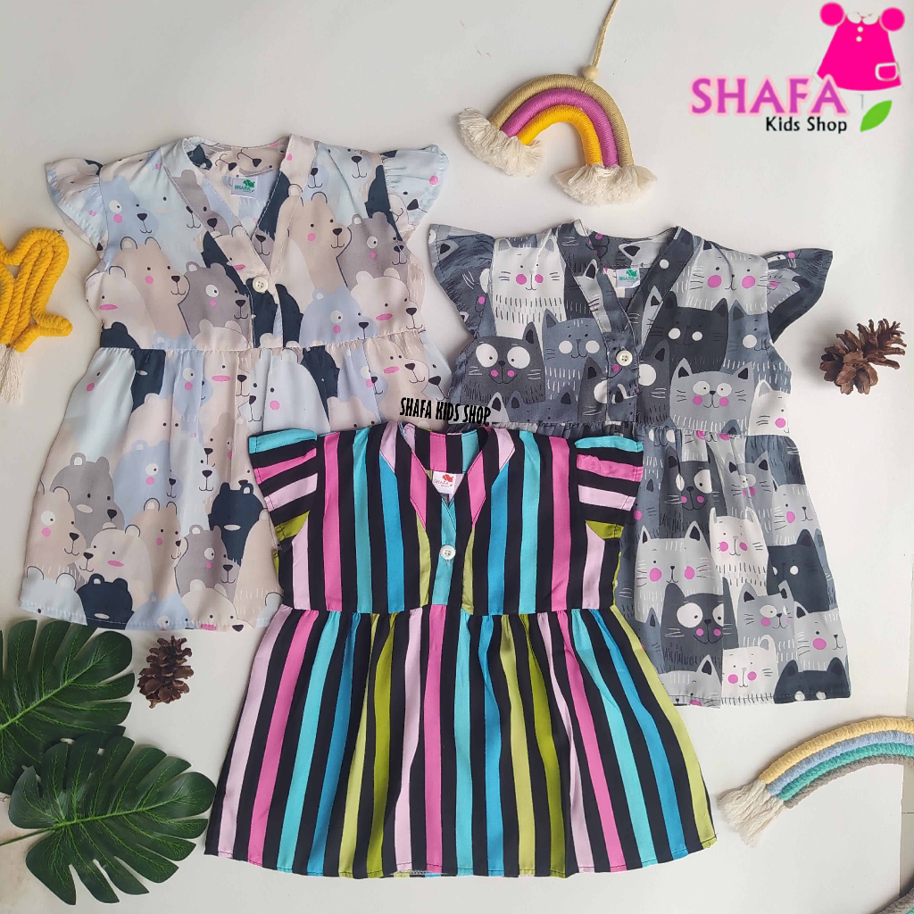 Jual DRESS BAYI PEREMPUAN 3-18 BULAN RAYON VISCOSE / BAJU BAYI