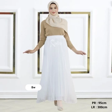 Rok Plisket Ceruty Babydoll Full Puring Premium Raisa Hijab