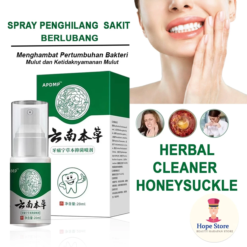 20ml - Obat Ampuh Herbal Semprotan Gigi Berlubang Mengatasi Sakit Gigi / Sariawan / Radang Gusi | AutoStock