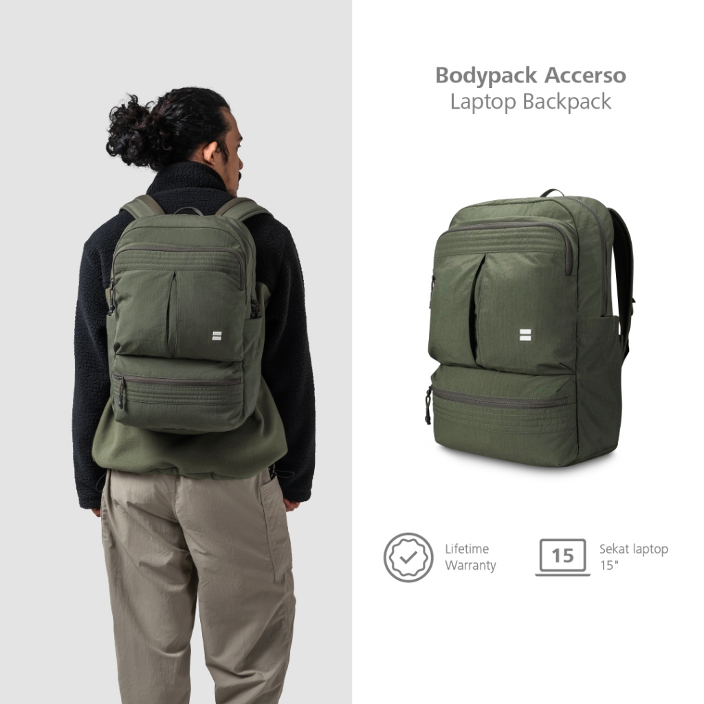 Jual Bodypack Accerso Laptop Backpack 15 Inch Tas Ransel Kerja Kuliah ...