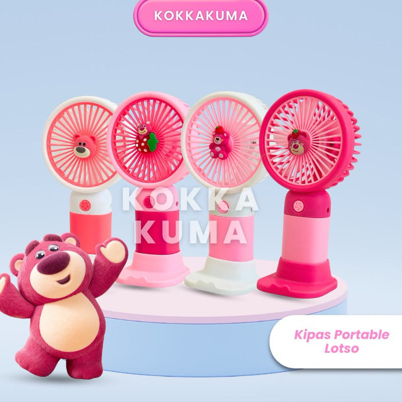 Jual ( KKM ) LOTSO HUG BEAR Kipas Portable USB Fan Mini Karakter Toy ...