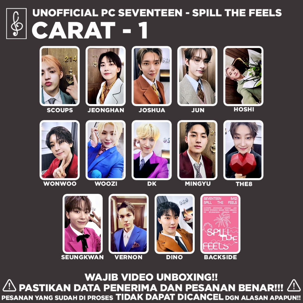 SEVENTEEN SPILL THE FEELS トレカ コンプ SHOPEE Jual [SEVENTEEN] SPILL THE FEELS PHOTOCARD UNOFFICIAL | Shopee