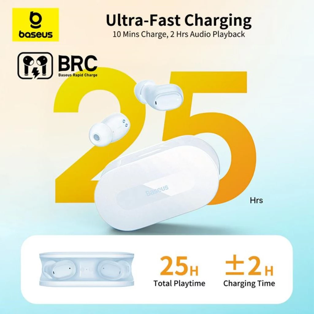 Baseus Bowie EZ10 Bass TWS Koneksi App Earbuds Headset Gaming Sport Earphone Bluetooth