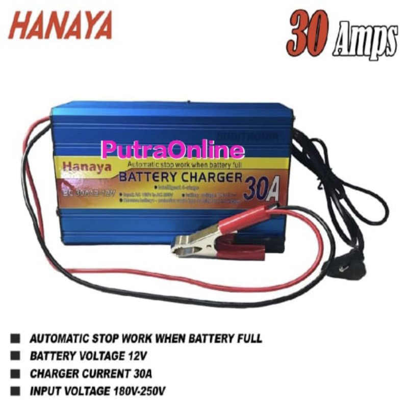 Jual Charger Aki 12V 30A Hanaya / Charjer Aki Hanaya 12vol 30Amper ...