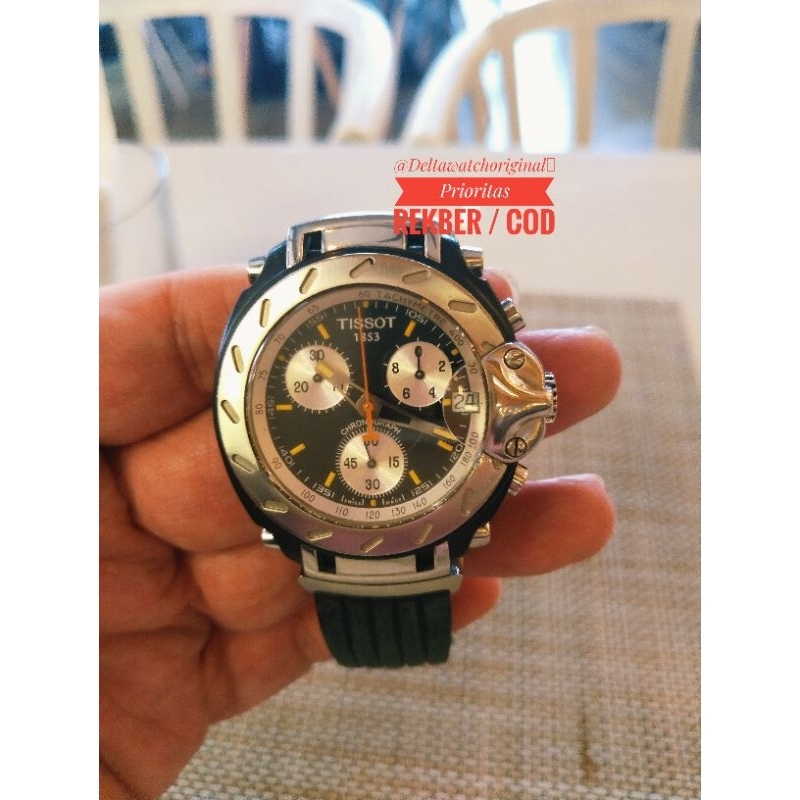 Jual Jam TISSOT T-Race T472 Gears Sports Chronograph Black Dial