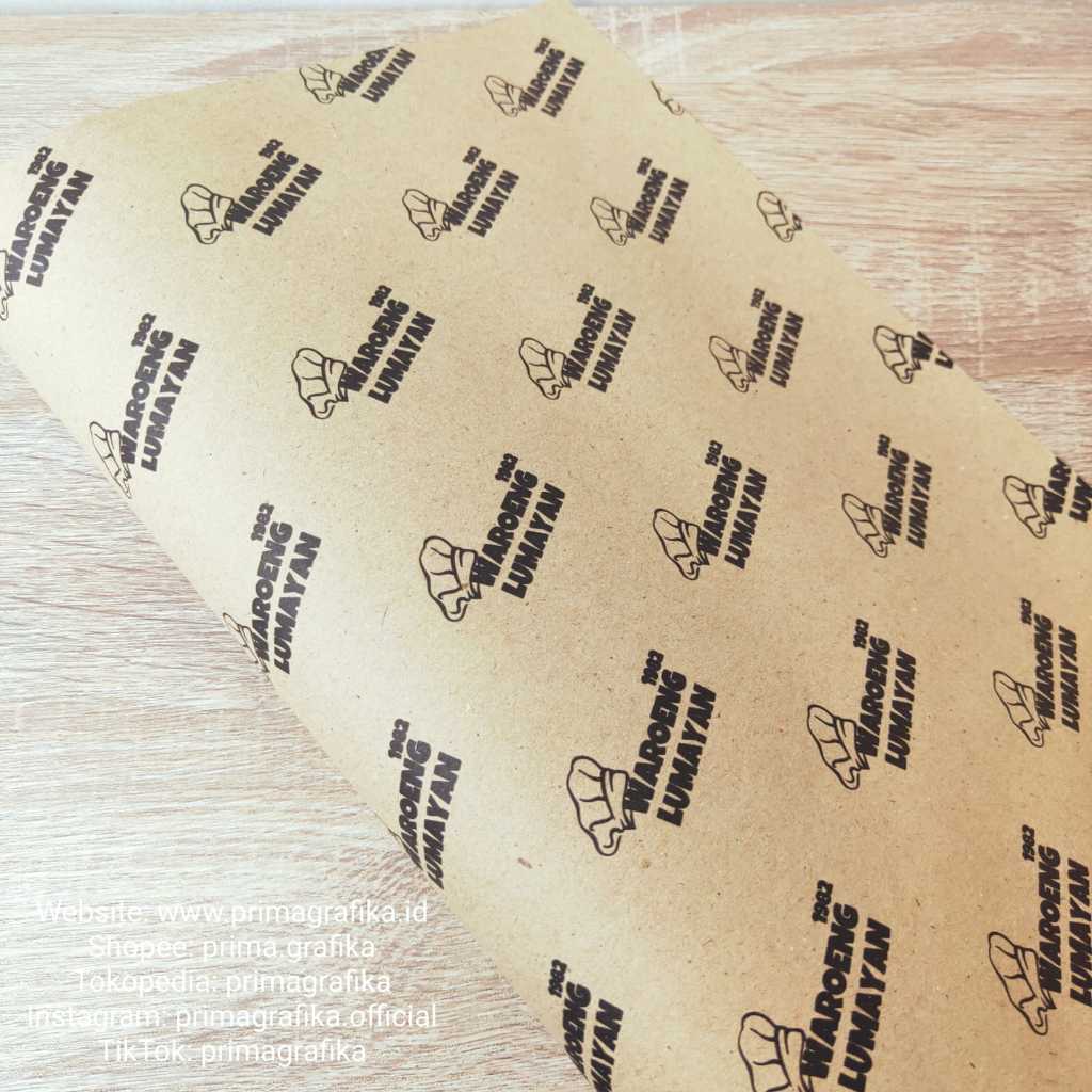 Jual CUSTOM Kertas Roti Foodgrade 22 x 37 cm - Wrap Paper / Kertas ...