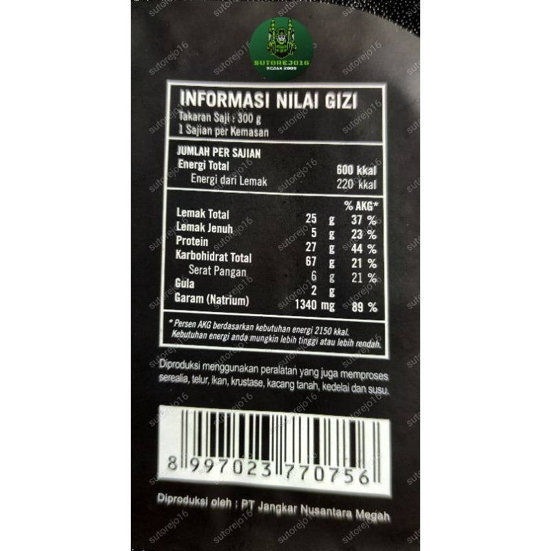 Jual naraga ransum nasi tni / makanan darurat mre meal ready to eat tni ...