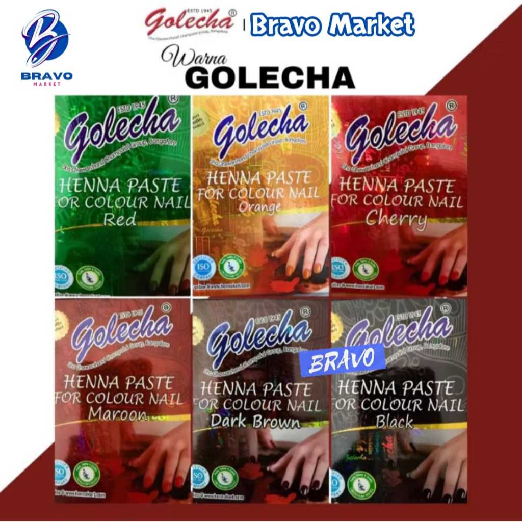 Pâte De Henné Rouge Golecha - 2 Tubes De 40g - Idéale Pour Dessin, Décoration Et Bricolage