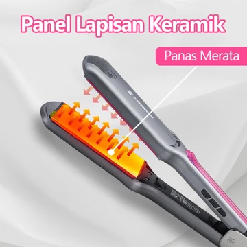 SHINON SH 8650 Catokan Rambut Hair Catokan Rambut Smoothing Ion 2in1 Curly Dan Lurus Catok