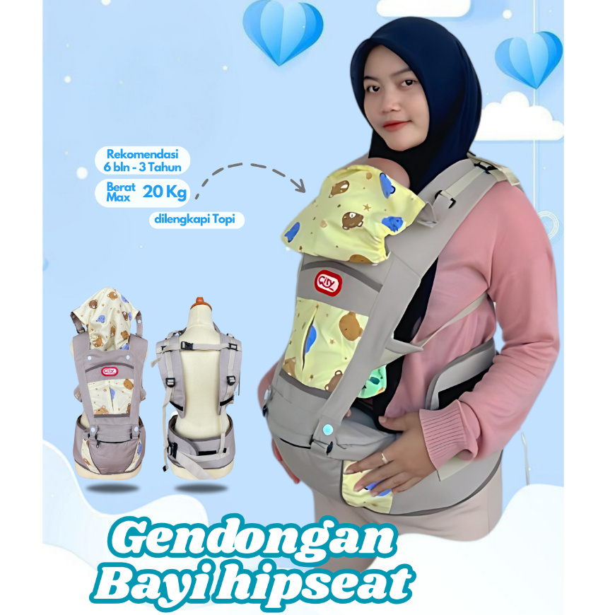 Jual Gendongan Bayi Depan Hipseat Baby Gendongan Duduk Bayi | Shopee