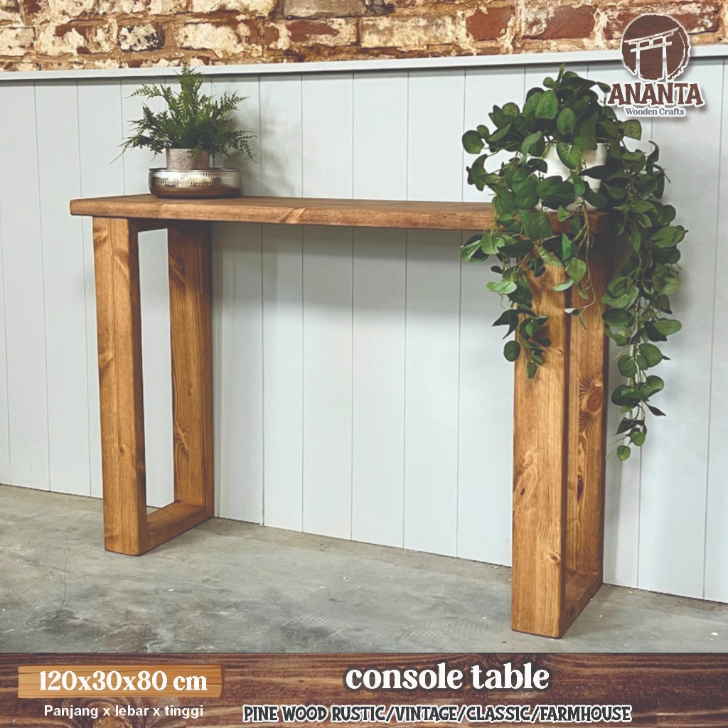 Jual Homemade RustiCrafts console table 120x30x80 cm | Shopee Indonesia