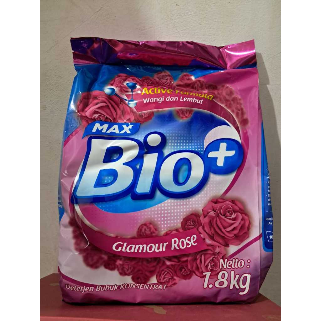 Jual MAX Bio+ Deterjen Bubuk GLAMOUR ROSE 1.8kg | Shopee Indonesia