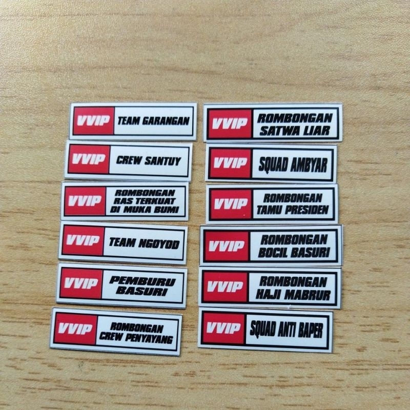 Jual sticker VVIP basuri telolet stiker kata kata sticker trip,headlam ...