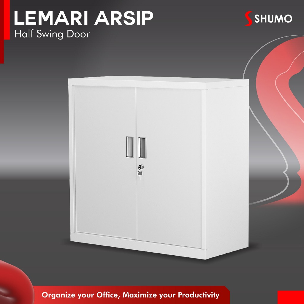 Jual SHUMO Super White Lemari Arsip Besi Kantor 2 Pintu Swing Plat ...