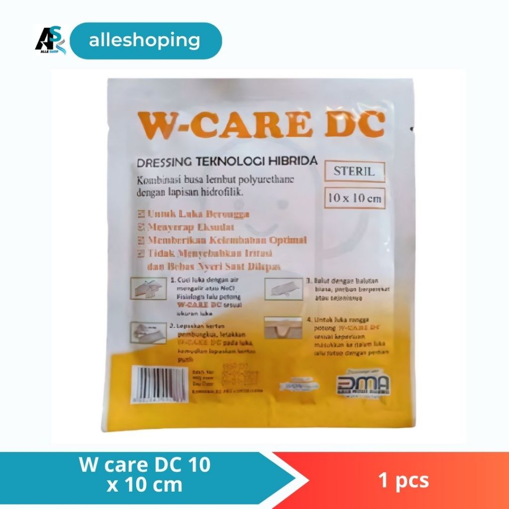 Jual W Care DC 10 cm X 10 CM 1 PCS / Spon Penyerap Luka / Dressing Foam ...