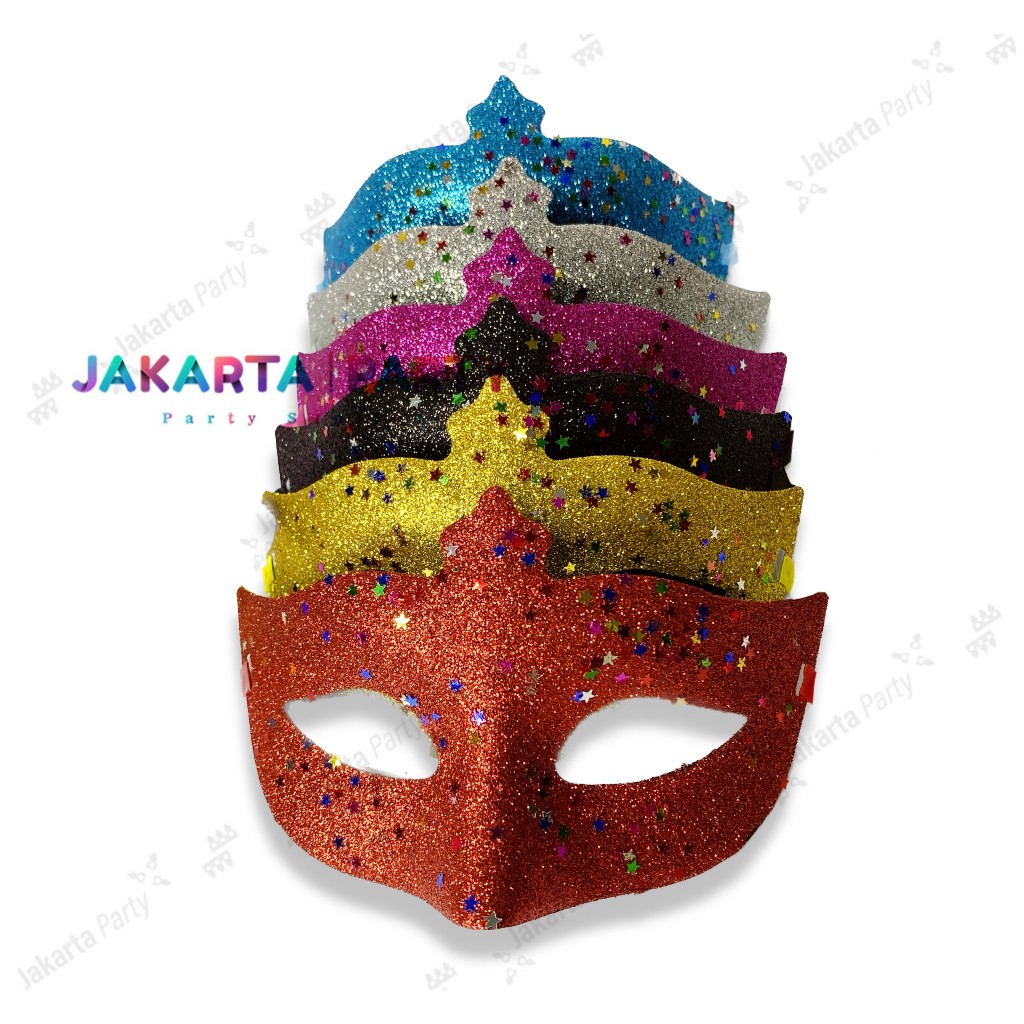 Jual Topeng Pesta Glitter Star / Topeng Pesta Halloween / Party Mask ...