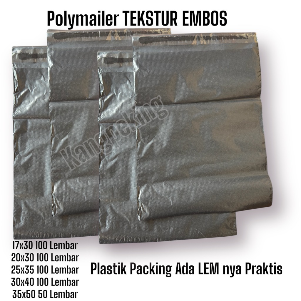 Jual My_Genz Plastik Packing Polymailer Ada Lem Nya Embos Bertekstur ...
