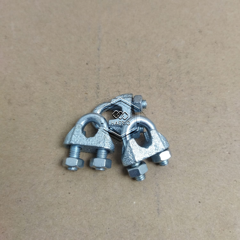 Jual Klem Sling Baja 8mm Clip Tali Kawat Wire Rope Kabel Seling Clamp 5 ...