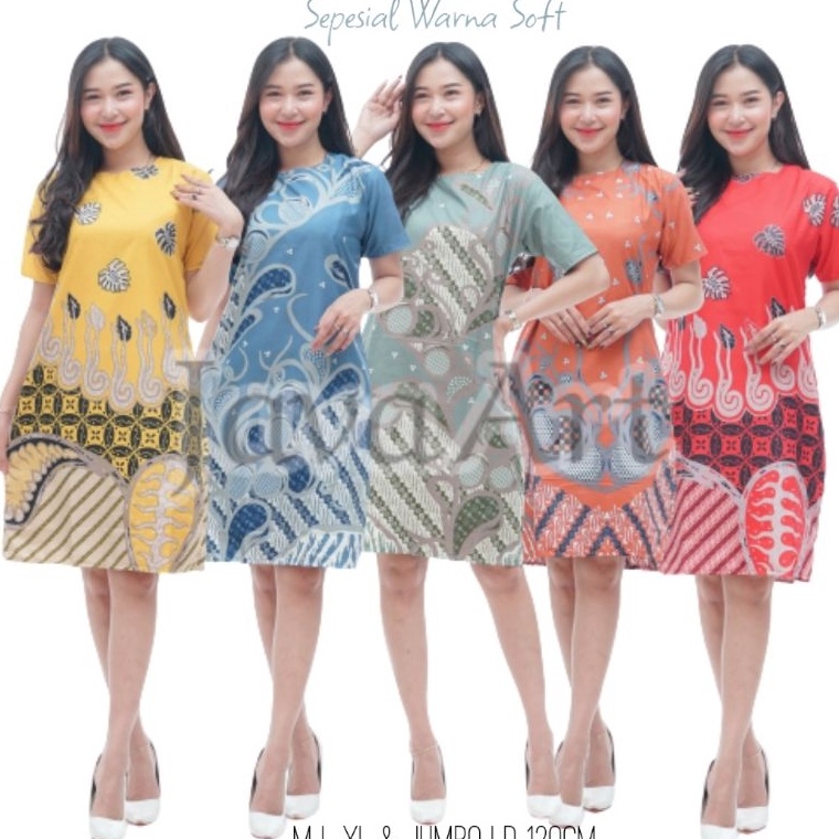 Jual KODE B76E SEPESIAL WARNA SOFT BAJU DRESS MODEL MOTIF TERBARU
