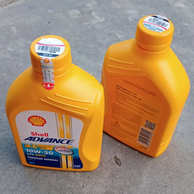 Jual OLI OIL MESIN 4T SHELL ADVANCE AX5 MATIC SCOOTER ( KUNING ) SAE ...