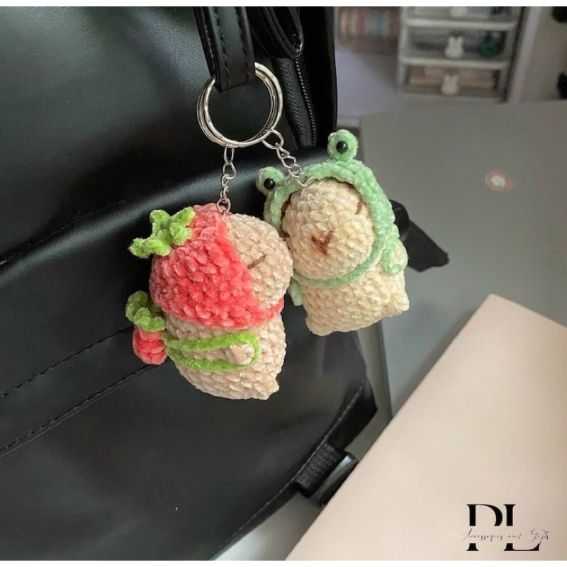 Jual Capybara Mini Keychain Crochet/rajutan capybara | Shopee Indonesia