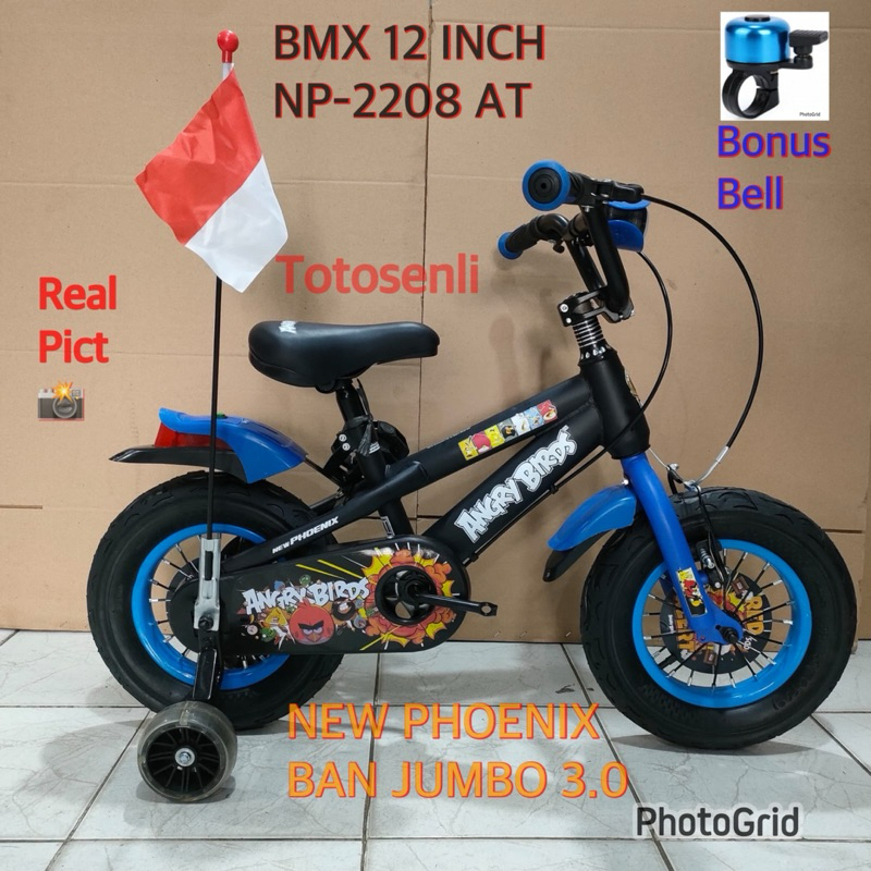 Jual sepeda anak laki BMX NEW PHOENIX NP-2208 AT ukuran 12 inch ban ...