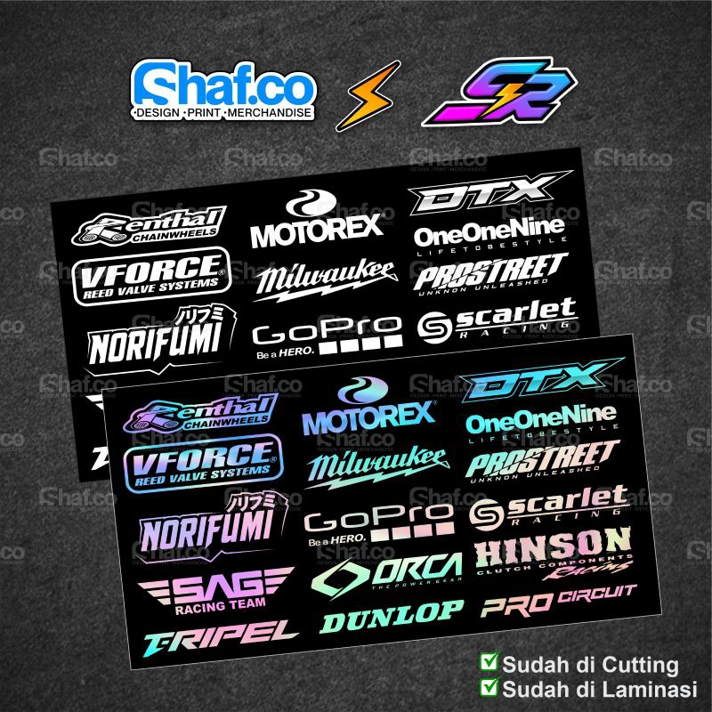 Jual STICKER PACK MOTOR RACING //STIKER SPONSOR RACING // STIKER MOTOR ...