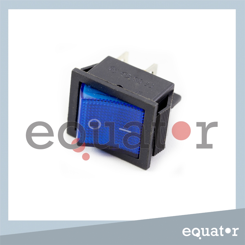 Jual Power Rocker Switch AC ON - OFF 4 pin BESAR + LAMPU Biru / Blue ...