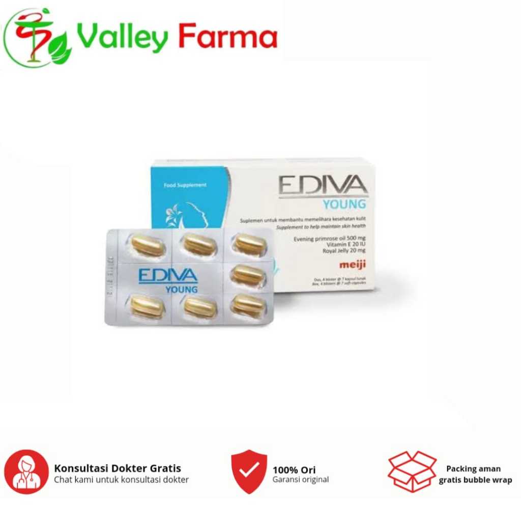 Jual EDIVA Young Suplemen Kulit Nutrition Evening Primrose Oil Royal ...