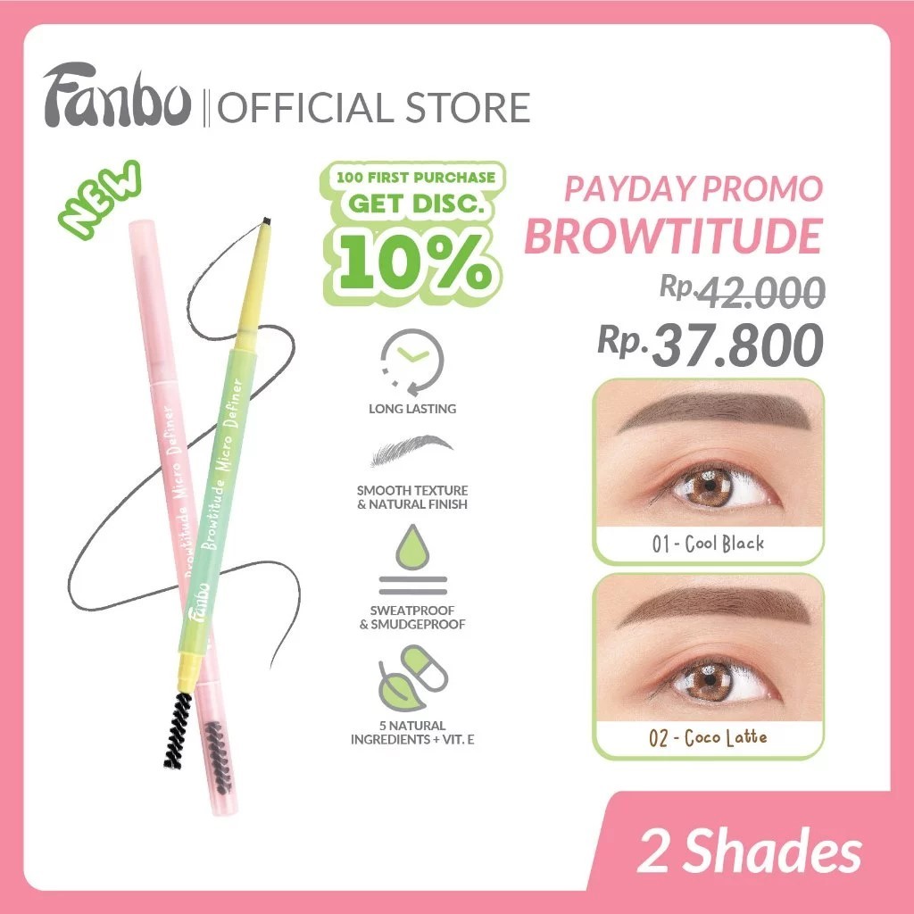 Jual Fanbo Browtitude Micro Definer Eyebrow | Shopee Indonesia