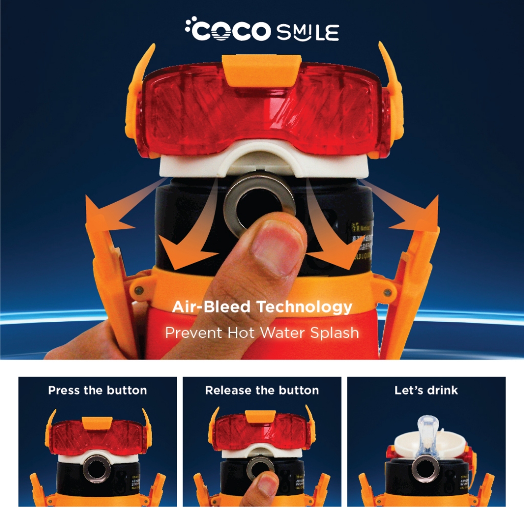 Jual Cocosmile Robot Straw 500ml Tumbler SUS 316 Stainless Vacuum ...