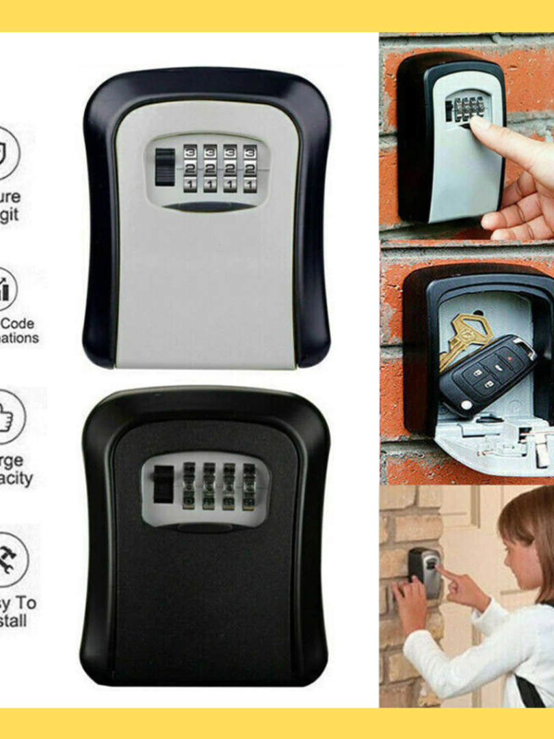 Jual Key Safe Box Outdoor 4 Digit Wall Mount Lock Kotak Kunci Dinding ...