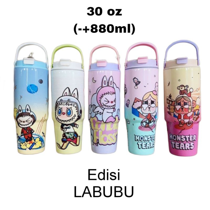 Jual TUMBLR EDISI LABUBU 30oz (900ml) Botol Tumblr Anak Gambar Labubu ...