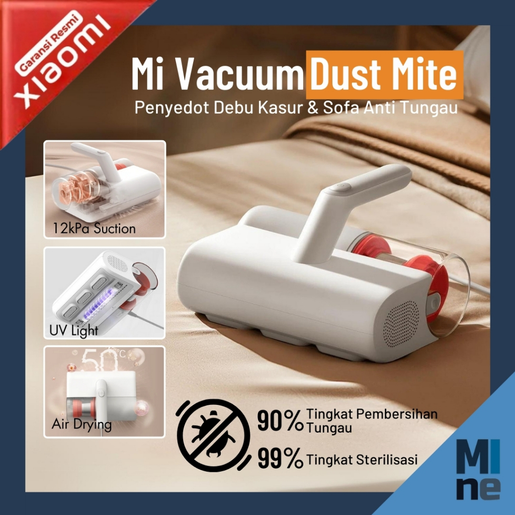 Jual Mi Dust Mite Vacuum Cleaner Cyclone 12.000 Pa Sinar UV 254nm Anti ...