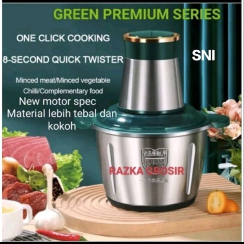 Jual KYLO] Blender Daging Stainless Hijau Premium/Food Chopper