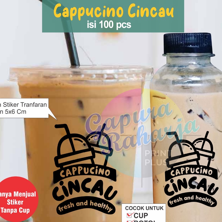 Jual HJ6 Stiker Kemasan Cappucino Cincau isi 1 | Shopee Indonesia