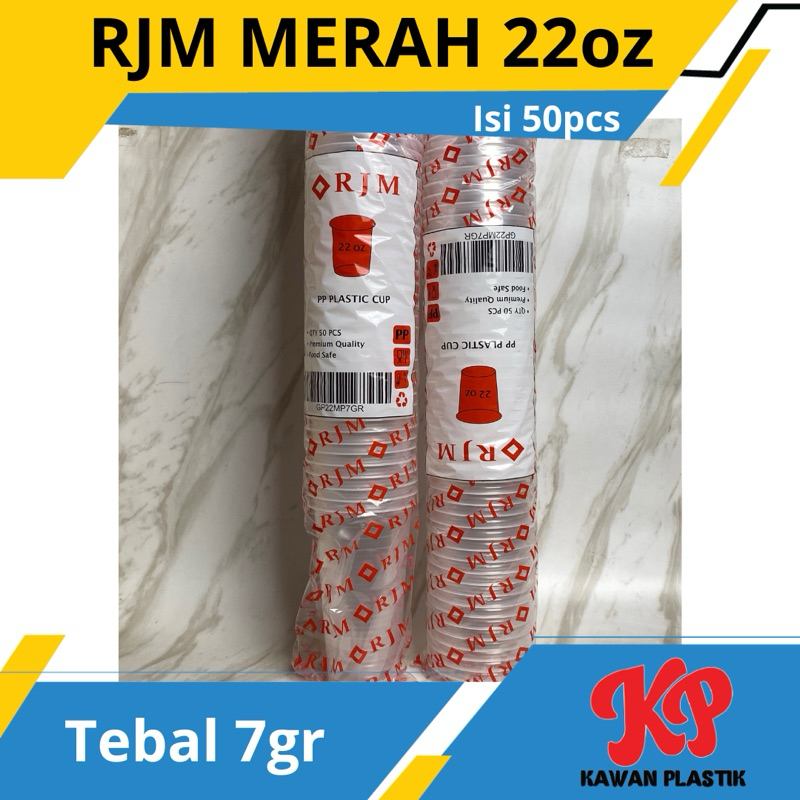 Jual (isi 50) CUP GELAS JUMBO 22 oz RJM 7gr BENING| CUP ES TEH JUMBO ...