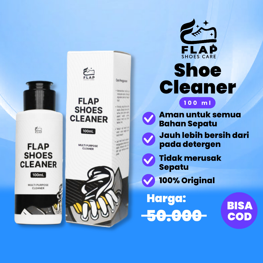 Jual Shoes Cleaner Cairan Pembersih Sepatu Putih 100ml Yang Cocok ...