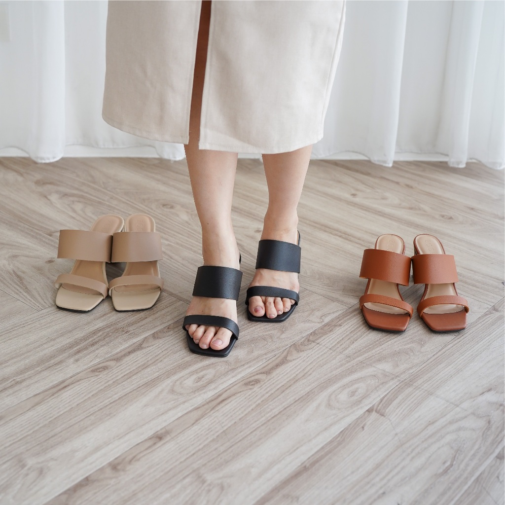 Jual ZODE Charlotte Heels | Sepatu Sandal Heels Hak Tinggi wanita 7 cm ...