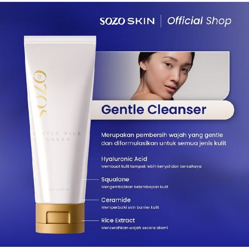 Jual Sozo Gentle Rice Cleanser 100 ml | Shopee Indonesia