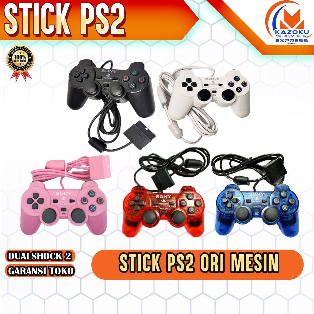Jual STICK PS2 PS 2 ORI MESIN REF JEPANG ORI - HITAM WARNA | Shopee ...
