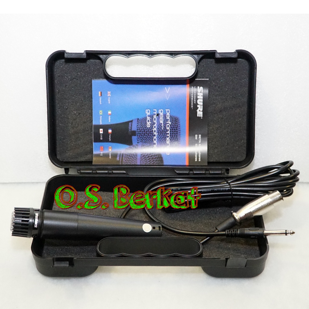 Jual Mic Kabel SM 57 + KOPER / Professional Microphone Instrumen Cable ...