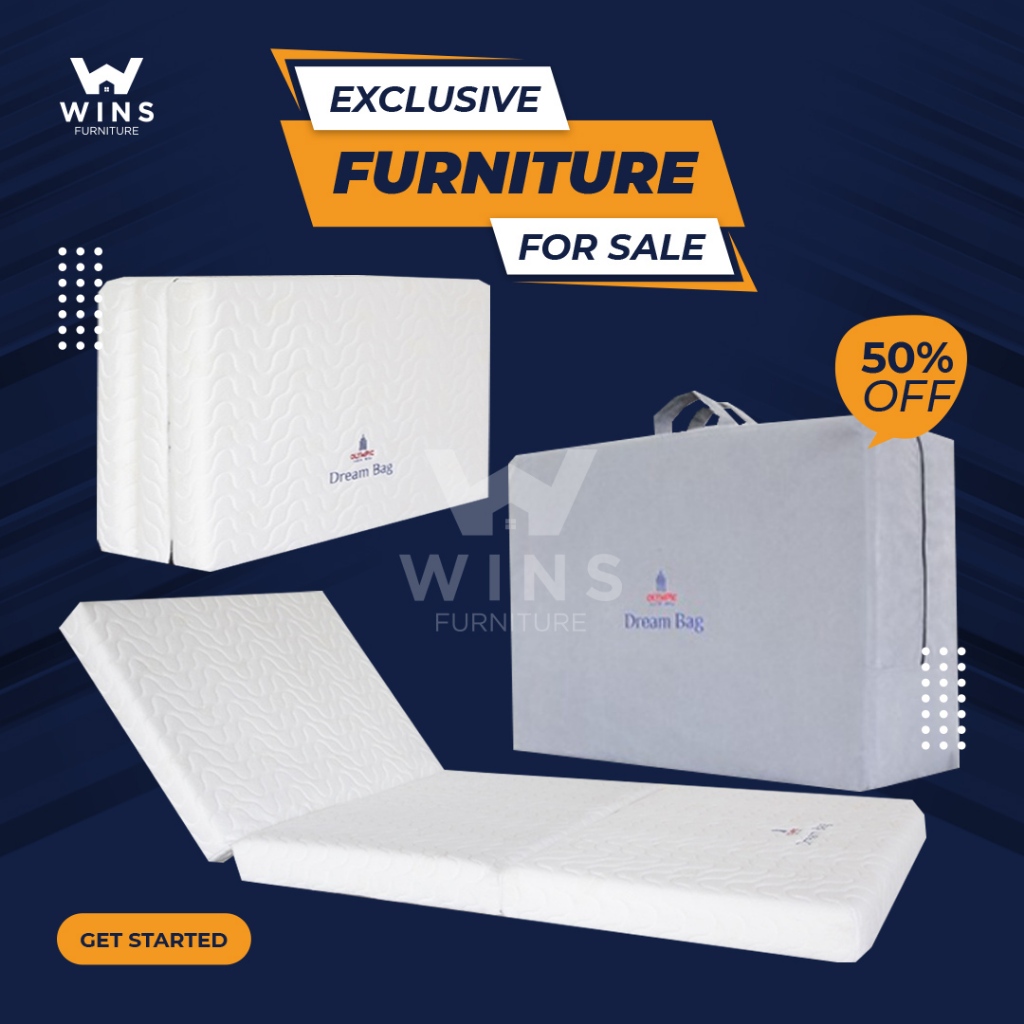 Jual Wins Kasur Lipat 3 Dreambag Olympic Travel Bed Tri Fold Premium