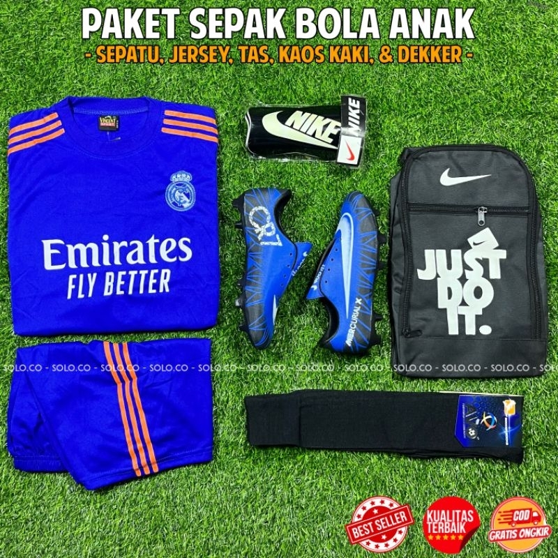 Jual Promo Sepatu Bola Anak Nike Mercurial X CR7 Lengkap Paket Komplit