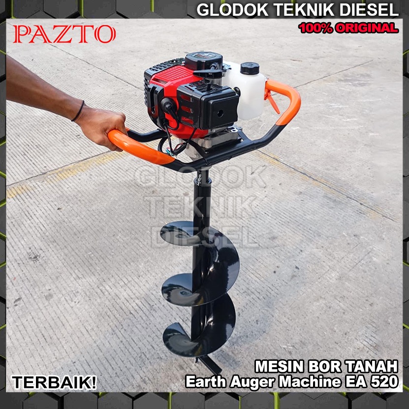 Jual Pazto Mesin Bor Tanah Biopori Earth Auger Drill Bit EA 520 + Mata ...