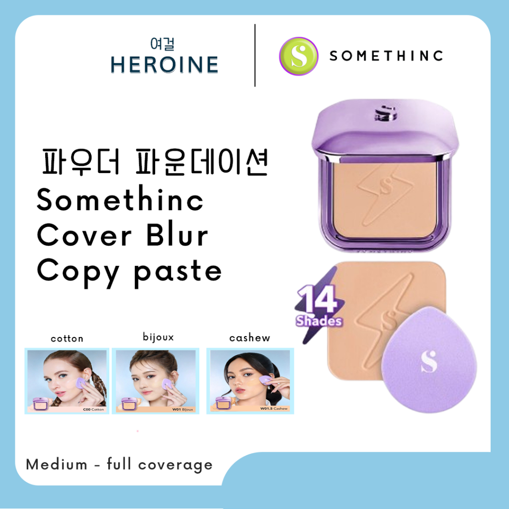 Jual SOMETHINC COVERBLUR FULL SIZE & REFILL Copy Paste COVERBLUR Powder ...