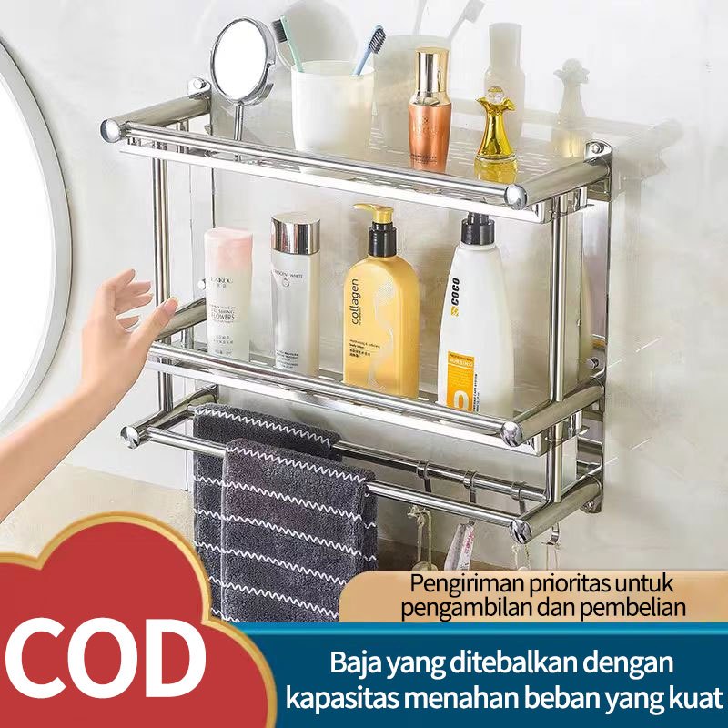 Jual Rak Handuk Gantungan Dinding Stainless Steel Rak Kamar Mandi ...